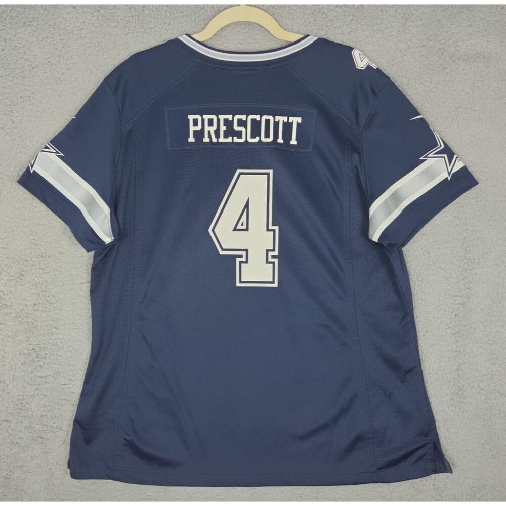 Nike Jersey Dak Prescott #4 Dallas Cowboys Womens 2XL Blue NFL